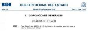 BOE - Real Decreto - Ley Reforma Laboral BOE- Reforma laboral