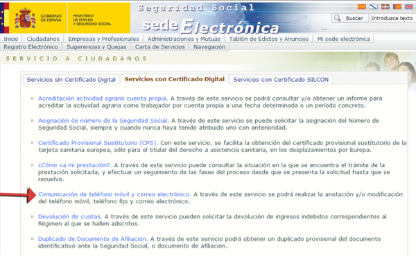 Comunicación de teléfono móvil y correo electrónico