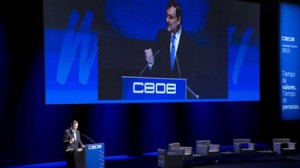 Mariano Rajoy en la clausura de la Asamblea General de la CEOE