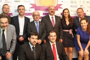 Coordinadores de Grupo Jenasa, junto a Jesús Navarro en la Gala de los Premios AEPA 2014